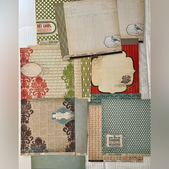 Scrapbooking, crafting, mixed media bundle. Specialty papers, thickers & phrases - Picture 7 of 7